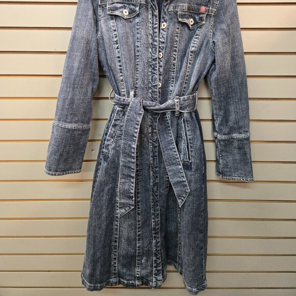 3/4 length Foxy Jeans Denim Jacket with zipout quilted lining! Size M - Picture 5 of 5